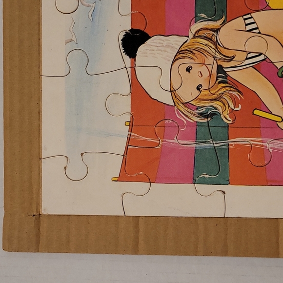 Adorable Beach Picnic Vintage Puzzle - Picture 3 of 17